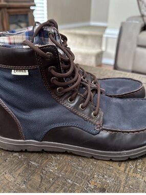 Lems Boulder Brown Navy Stout Minimalist Barefoot Casual Boots Mens 44 10.5 10